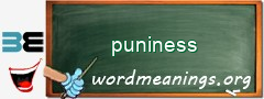 WordMeaning blackboard for puniness